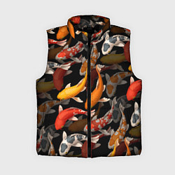 Женский жилет Карпы кои Японские карпы, цвет: 3D-черный