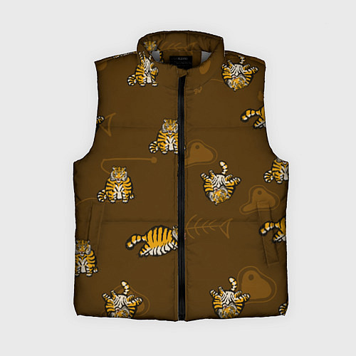 Женский жилет Тигрята / 3D-Светло-серый – фото 1