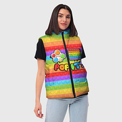 Женский жилет POP IT - SIMPLE DIMPL, цвет: 3D-черный — фото 2