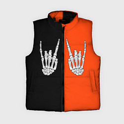 Женский жилет Ладошки скелета, цвет: 3D-черный