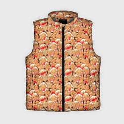 Женский жилет Праздничное Печенье, цвет: 3D-светло-серый