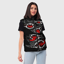 Женский жилет Атака вампиров, цвет: 3D-красный — фото 2