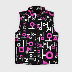 Женский жилет Игра в кальмара лого узор, цвет: 3D-красный