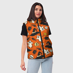Женский жилет Хэллоуинские шалости, цвет: 3D-черный — фото 2