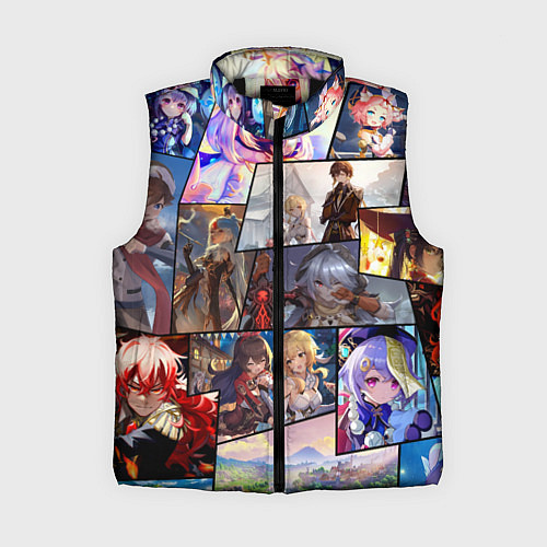 Женский жилет Геншин импакт, персонажи / 3D-Черный – фото 1