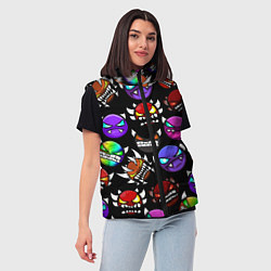 Женский жилет Geometry Dash: Demons Squad, цвет: 3D-черный — фото 2
