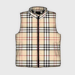 Женский жилет Клетчатый принт в стиле Burberry, цвет: 3D-черный