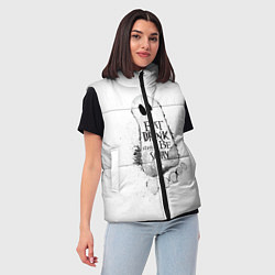 Женский жилет Добродушное приведение белый, полиэстер, цвет: 3D-светло-серый — фото 2
