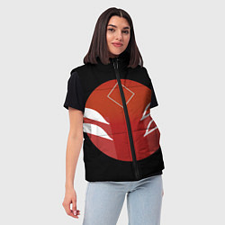 Женский жилет Японская лисица, цвет: 3D-красный — фото 2