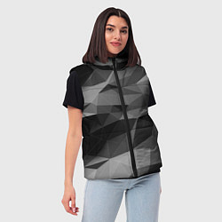 Женский жилет Чб абстракция, цвет: 3D-черный — фото 2