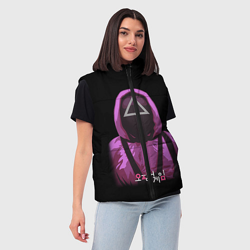 Женский жилет Squid Game Triangle Guy / 3D-Красный – фото 3