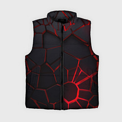 Женский жилет Адские 3D плиты 3Д геометрия плиты, цвет: 3D-черный