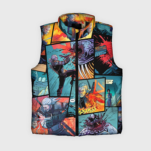 Женский жилет Ведьмак The Witcher комикс / 3D-Черный – фото 1