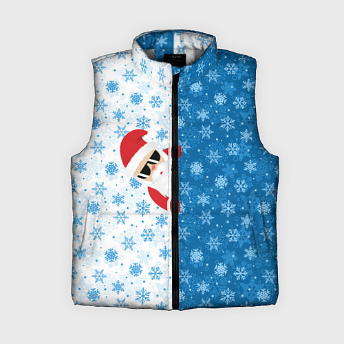Женский жилет С Новым Годом дед мороз / 3D-Светло-серый – фото 1