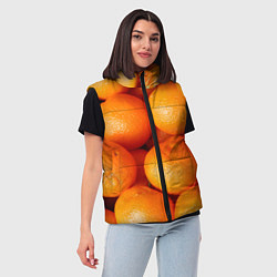 Женский жилет Мандаринчик чик, цвет: 3D-черный — фото 2