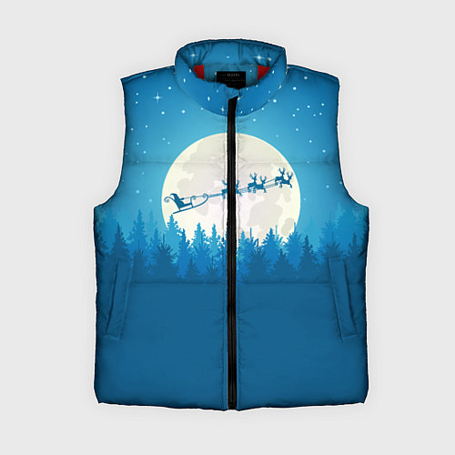 Женский жилет Санта с Оленями / 3D-Красный – фото 1