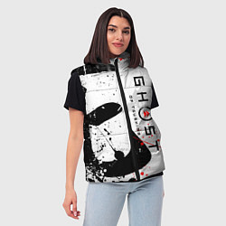 Женский жилет GHOST OF TSUSHIMA ПРИЗРАК ЦУСИМЫ БЕЛЫЙ, цвет: 3D-красный — фото 2