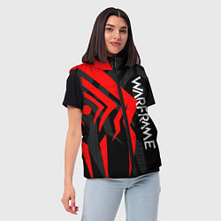 Женский жилет WAFRAME STALKER LOGO RED ВАРФРЕЙМ СТАЛКЕР, цвет: 3D-светло-серый — фото 2