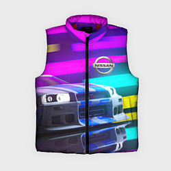 Женский жилет NISSAN GT-R SKYLINE, цвет: 3D-красный