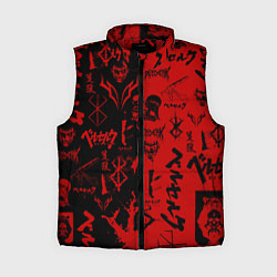 Женский жилет BERSERK BLACK RED БЕРСЕРК ПАТТЕРН