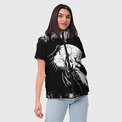 Женский жилет Крик Хэллоуин Хоррор Scream Halloween, цвет: 3D-черный — фото 2