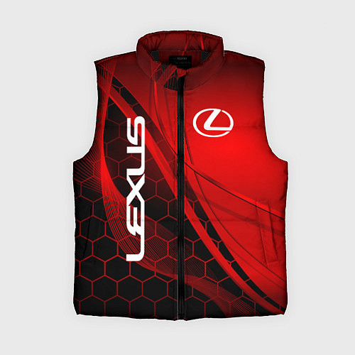 Женский жилет LEXUS RED GEOMETRY ЛЕКСУС / 3D-Черный – фото 1