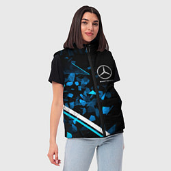 Женский жилет Mercedes AMG Осколки стекла, цвет: 3D-светло-серый — фото 2
