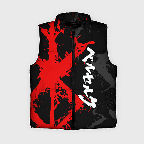 Женский жилет БЕРСЕРК КРАСНОЕ КЛЕЙМО ИЕРОЛГИФЫ / 3D-Черный – фото 1