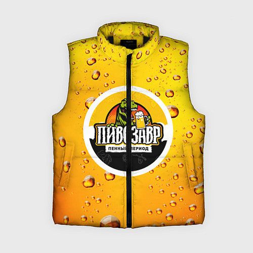 Женский жилет Пивозавр 3d hd / 3D-Черный – фото 1