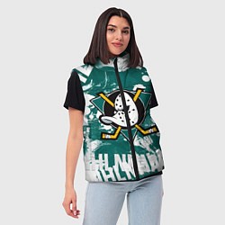 Женский жилет Анахайм Дакс Anaheim Ducks, цвет: 3D-светло-серый — фото 2
