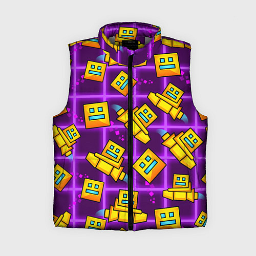 Женский жилет Geometry Dash: Violet Space / 3D-Светло-серый – фото 1