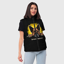 Женский жилет Немецкая Овчарка German Shepherd, цвет: 3D-красный — фото 2