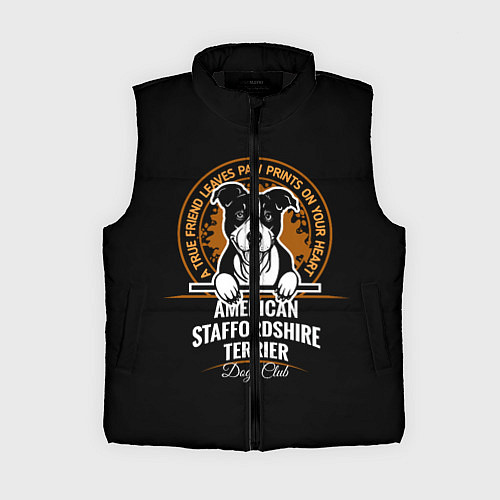 Женский жилет Американский Стаффордширский Терьер / 3D-Черный – фото 1