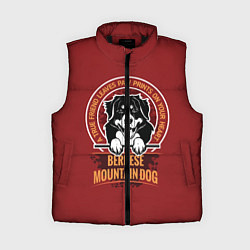 Женский жилет Бернский Зенненхунд Bernese Mountain, цвет: 3D-черный