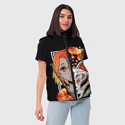 Женский жилет Samurai girl, цвет: 3D-черный — фото 2