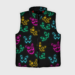 Женский жилет НЕОНОВЫЕ КОТИКИ NEON FACES CATS
