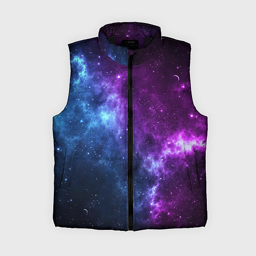 Женский жилет NEON GALAXY НЕОНОВЫЙ КОСМОС / 3D-Черный – фото 1
