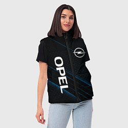Женский жилет Опель, Opel, цвет: 3D-черный — фото 2
