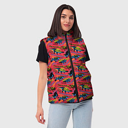 Женский жилет Миллионы лет назад, цвет: 3D-красный — фото 2