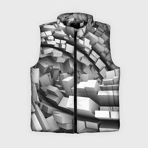 Женский жилет Геометрическая объёмная абстракция / 3D-Черный – фото 1