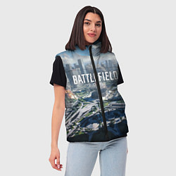Женский жилет Battlefield 2042 - КАЛЕЙДОСКОП, цвет: 3D-красный — фото 2