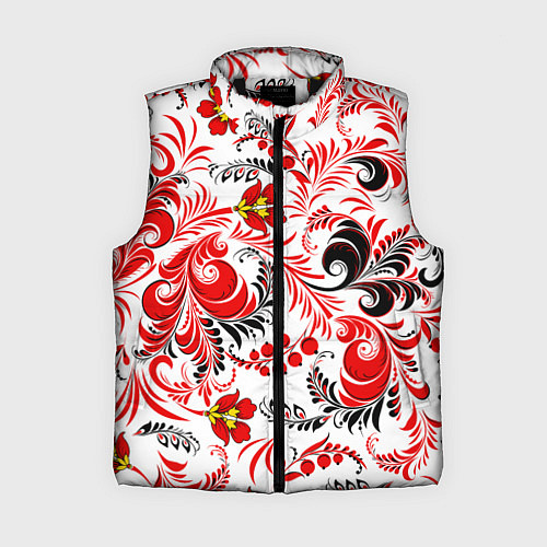 Женский жилет Русская национальная роспись / 3D-Черный – фото 1