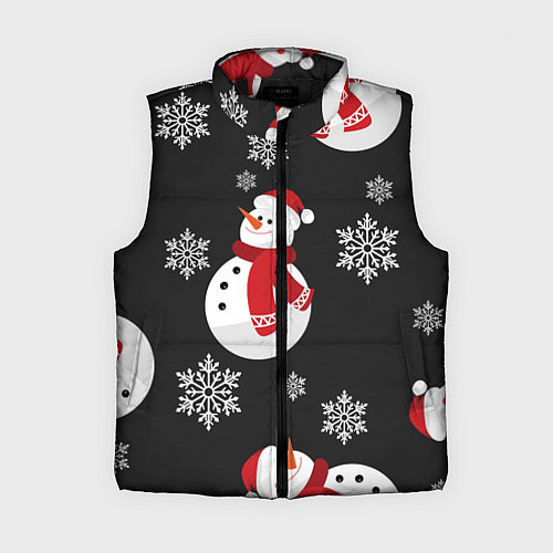 Женский жилет Снеговик! / 3D-Черный – фото 1