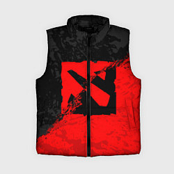 Женский жилет DOTA 2 RED BLACK LOGO, БРЫЗГИ КРАСОК