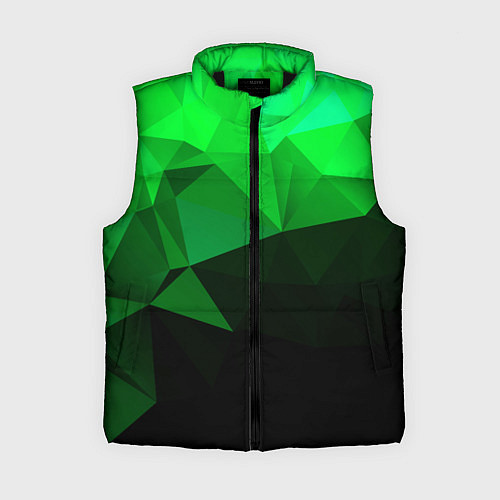 Женский жилет Изумрудный Зеленый Геометрия / 3D-Черный – фото 1