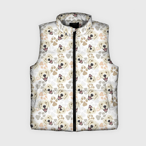 Женский жилет Лабрадор Золотистый Ретривер / 3D-Светло-серый – фото 1
