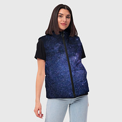Женский жилет Night sky, цвет: 3D-черный — фото 2