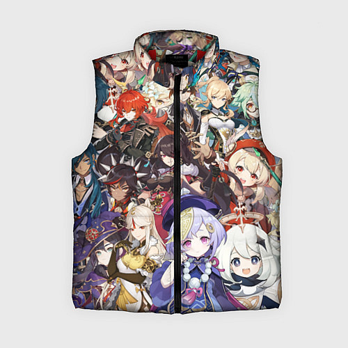 Женский жилет ПЕРСОНАЖИ GENSHIN IMPACT ЦВЕТНОЙ / 3D-Красный – фото 1