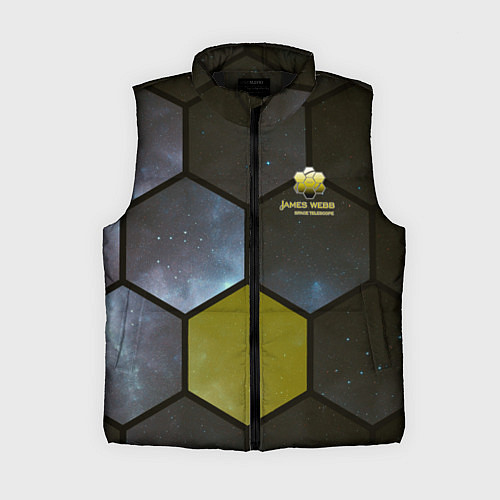Женский жилет JWST space cell theme / 3D-Черный – фото 1