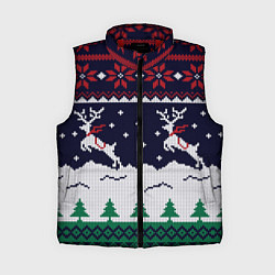 Женский жилет СВИТЕР С ОЛЕНЯМИ DEER SWEATER, цвет: 3D-красный